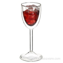 Double Wall Clear Wine Glass Cup